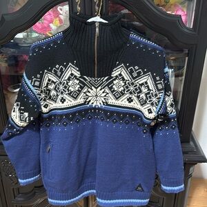 Dale of Norway Olympic design wool and polar fleece sweater